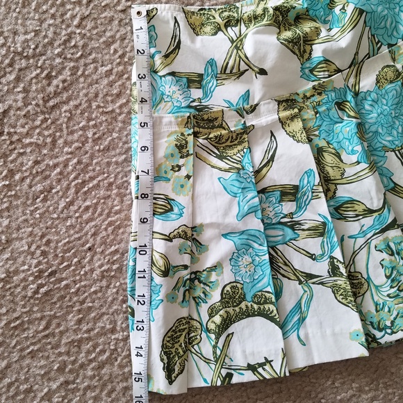 LOFT pleated printed floral skirt sz 8 - Picture 5 of 7